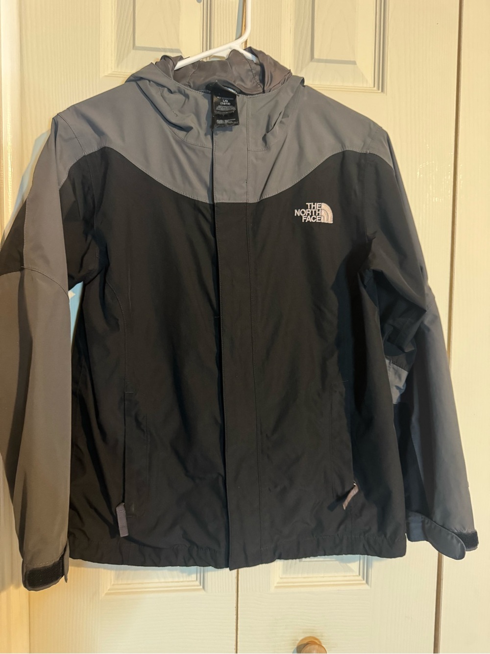 The North Face Black & Gray Hooded Shell Jacket